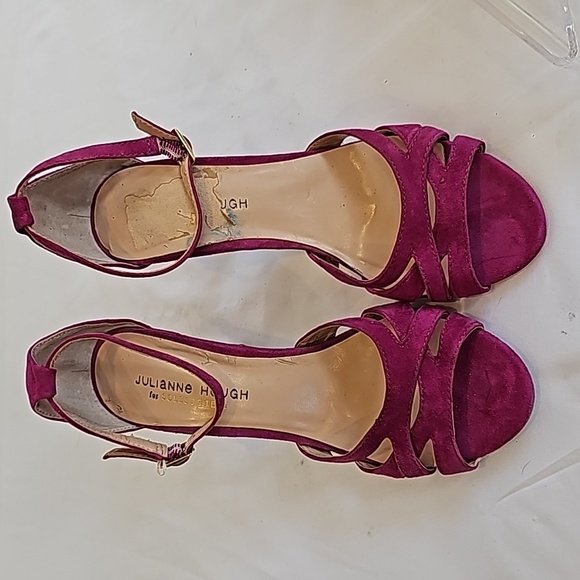Julianne Hough, Pink high heels, Ankle-Strap, Size 8.5. Leather Suede upper - Picture 14 of 16